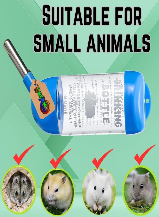 DreamAuro Hamster Bottle 80ml, Leak-Proof Water Dispenser for Small Pets, BPA-Free, Pet Hydration Solution, Leak-Proof Hamster Bottle, Small Pet Watering System, Durable. - Image 4